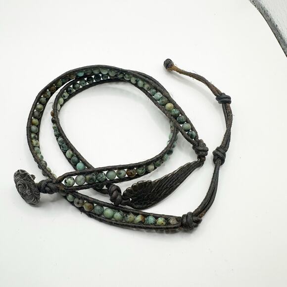 SOAR Wrap Bracelet Beaded Feather Angel Wing Beads Boho Festival Western - Picture 12 of 12